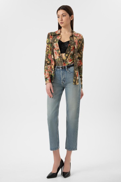 блузка  цветной из вискозы спереди