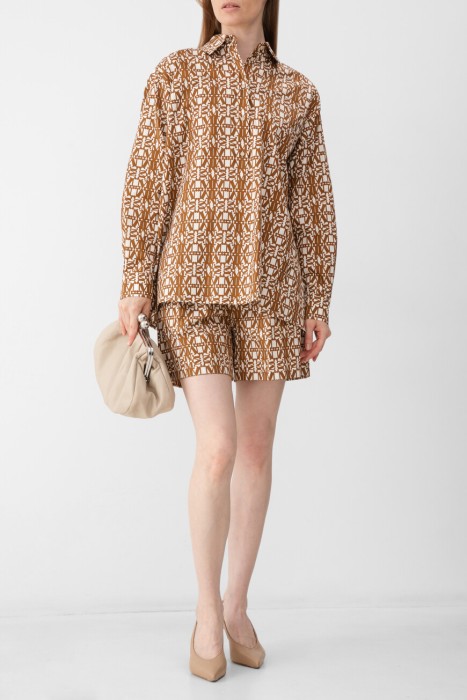 блузка maxmara из хлопка спереди