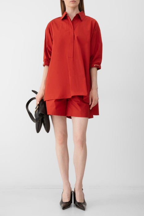 блузка maxmara из хлопка спереди