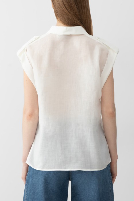 блузка  модель banchiere от бренда luisa spagnoli вид слева