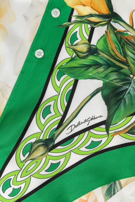 блузка  модель из коллекции flowering из шелка спереди