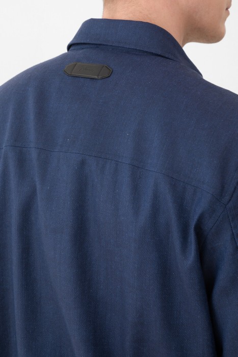 блузон  из кожи спереди