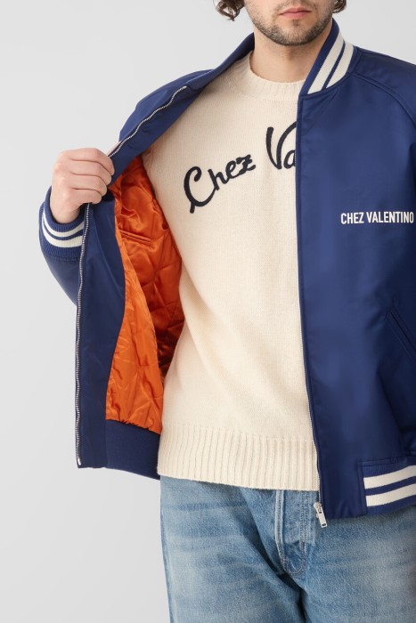 бомбер  из шерсти спереди