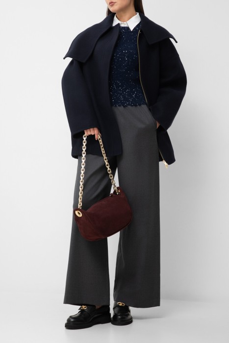 бомбер  из шерсти спереди