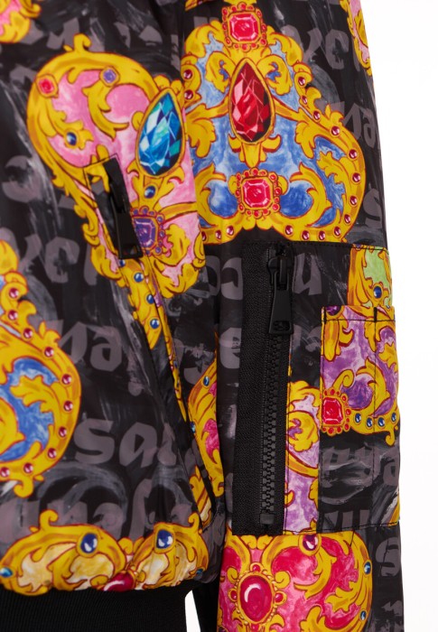 бомбер  для взрослого возраста с изнаночной стороны