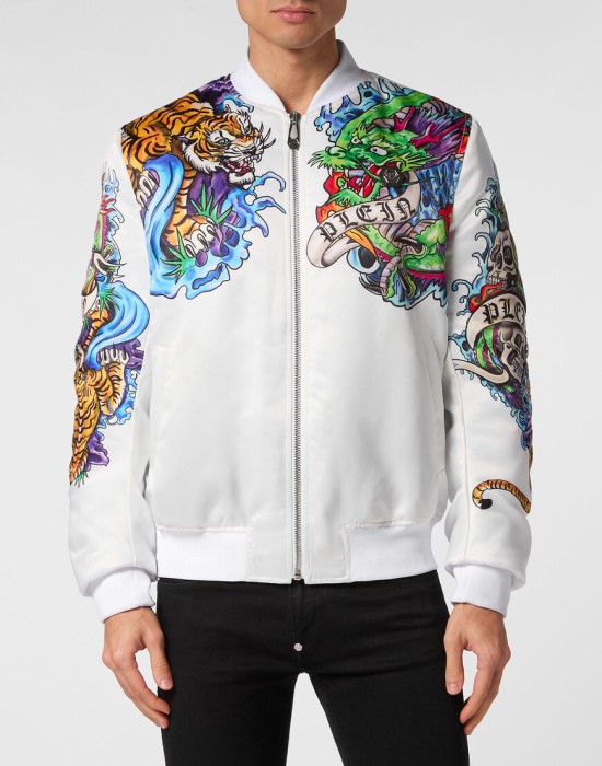 бомбер  от бренда philipp plein вид слева