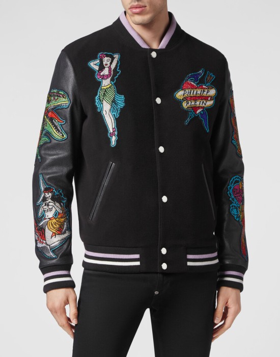 бомбер  от бренда philipp plein вид слева