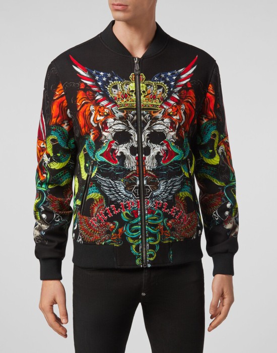 бомбер  от бренда philipp plein вид слева