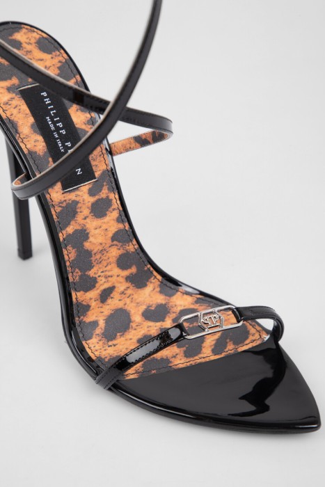 босоножки  из льна спереди