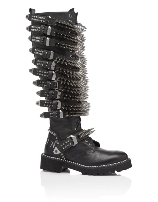 ботфорты от бренда philipp plein вид слева
