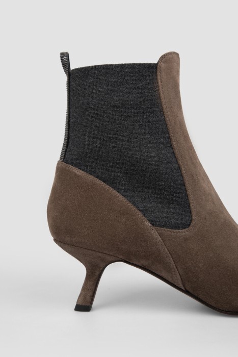 ботильоны  из льна спереди