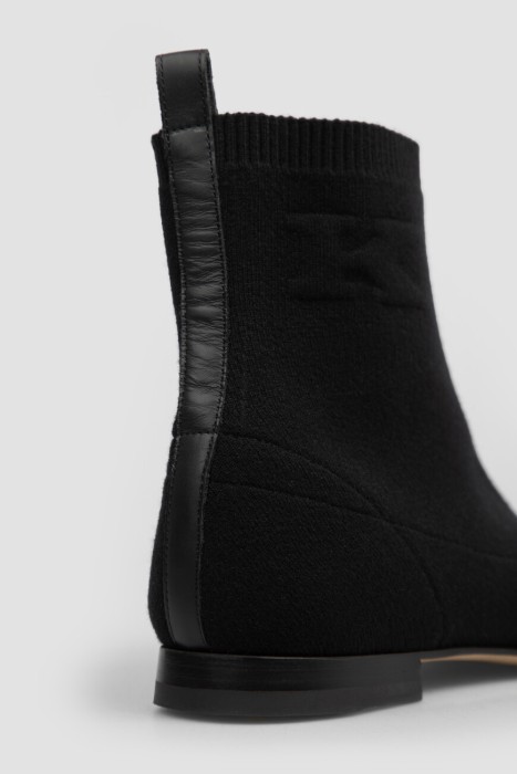 ботильоны  из льна спереди