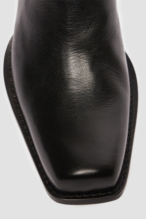 ботильоны  из кожи спереди