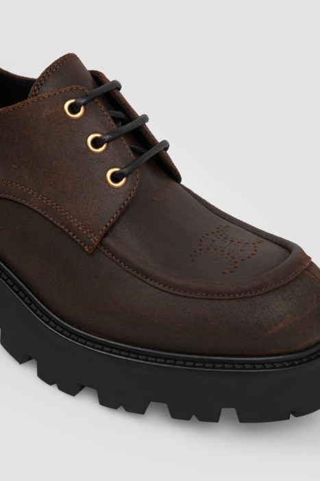 ботинки  из кожи спереди