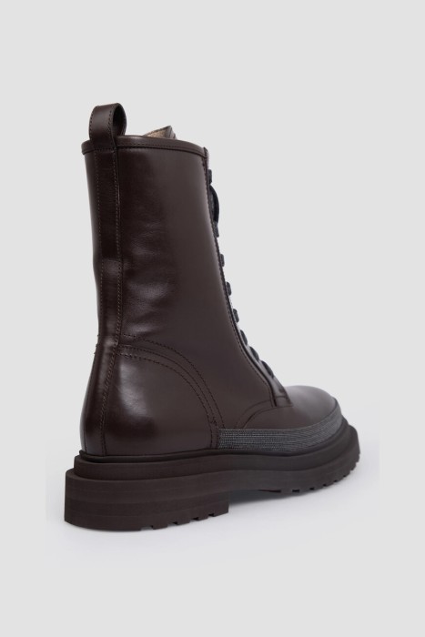 ботинки  из льна спереди