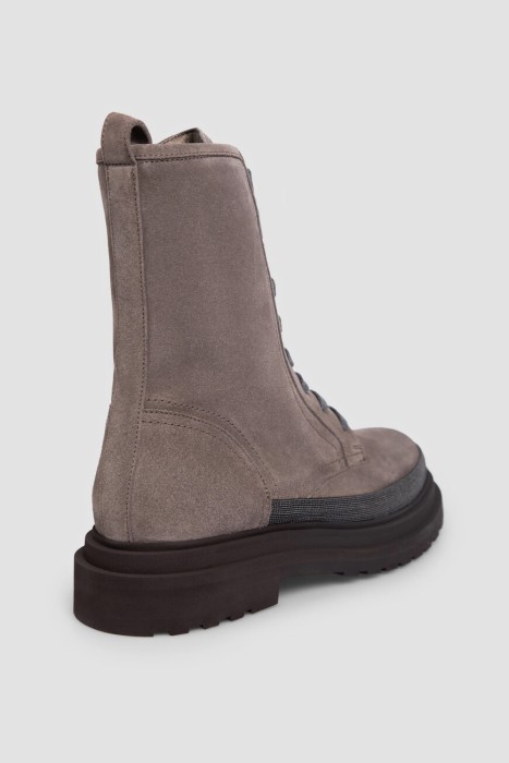 ботинки  из льна спереди