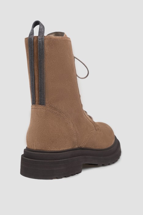 ботинки  из замши спереди