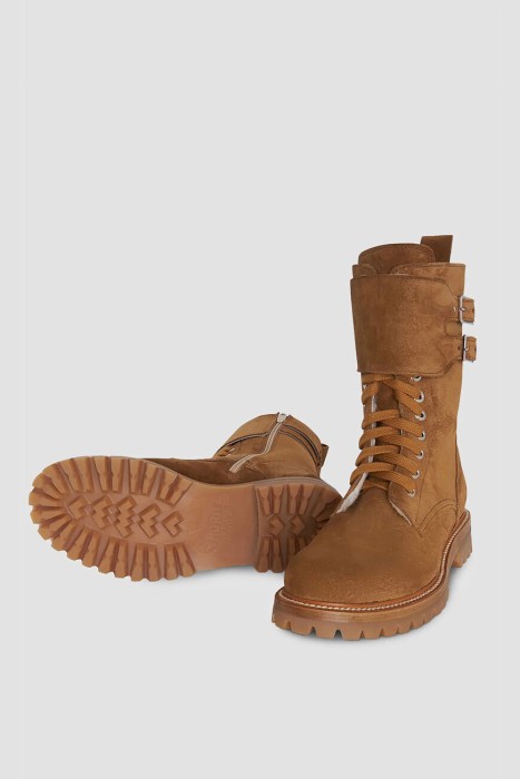 ботинки  из замши спереди