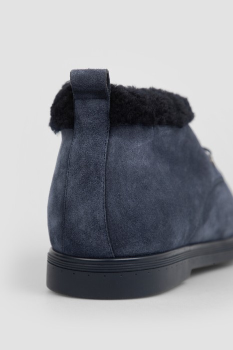 ботинки  из замши спереди