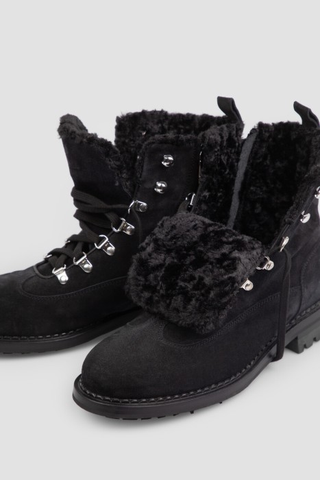 ботинки  из замши спереди