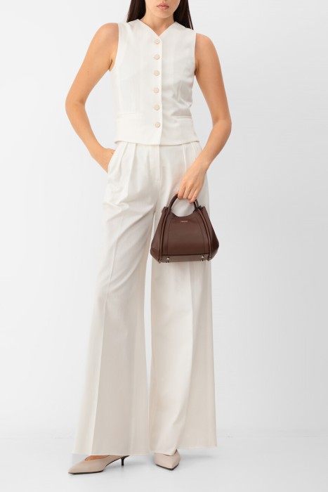 брюки maxmara из хлопка спереди