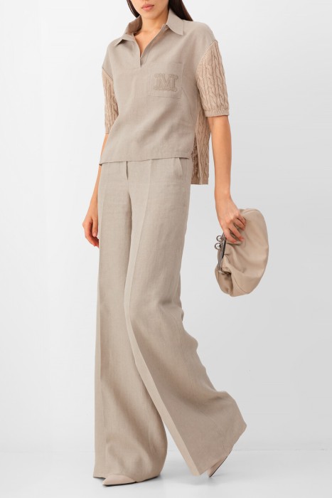 брюки maxmara из льна спереди