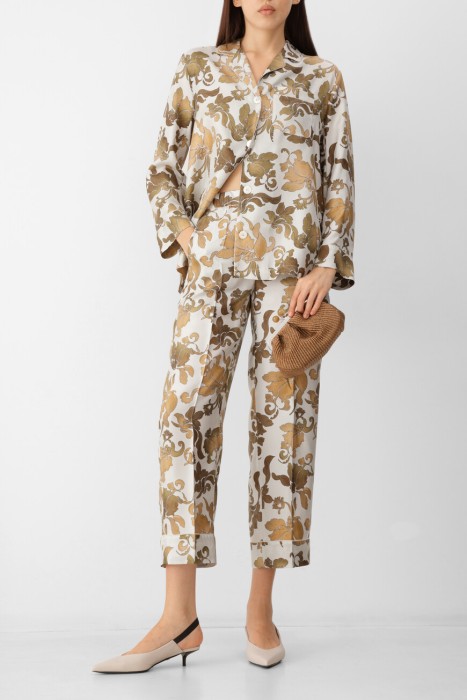 брюки maxmara из шелка спереди