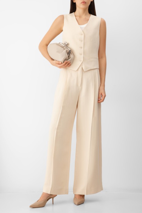 брюки maxmara из льна спереди