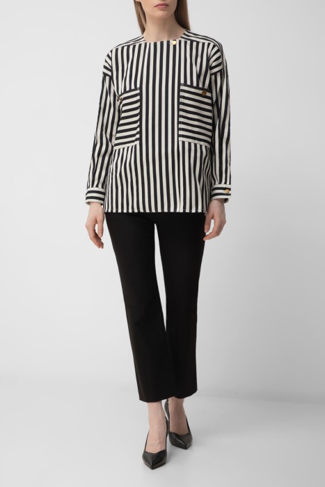 брюки maxmara из хлопка спереди