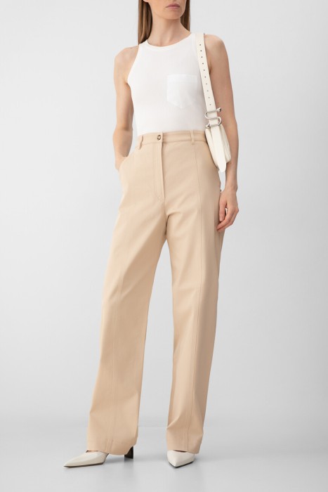 брюки maxmara из хлопка спереди