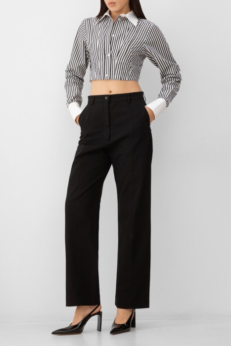 брюки maxmara из хлопка спереди