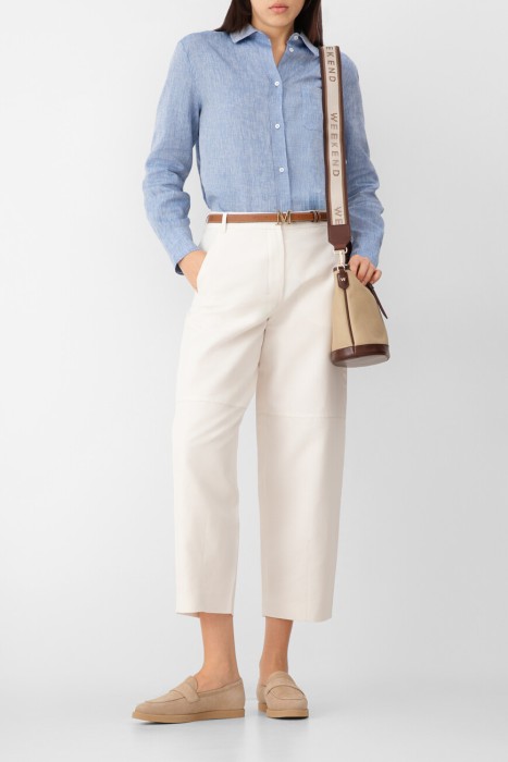 брюки maxmara из хлопка спереди