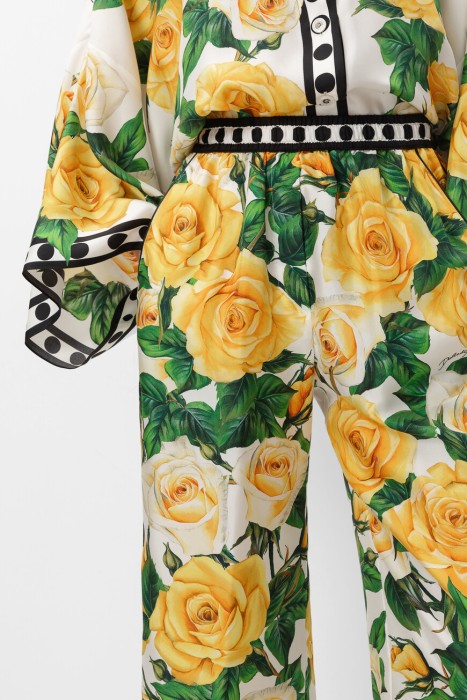 брюки  модель из коллекции flowering из италии вид сбоку