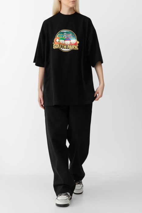 брюки  модель из лимитированной коллекции из хлопка спереди