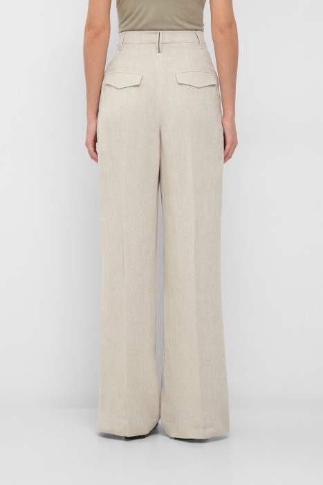 брюки  модель sartorial wide от бренда brunello cucinelli вид слева