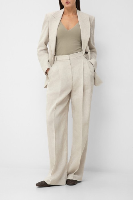 брюки  модель sartorial wide из полиэстера спереди