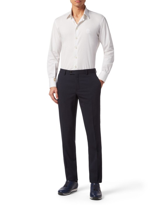 брюки прямые  из италии вид сбоку