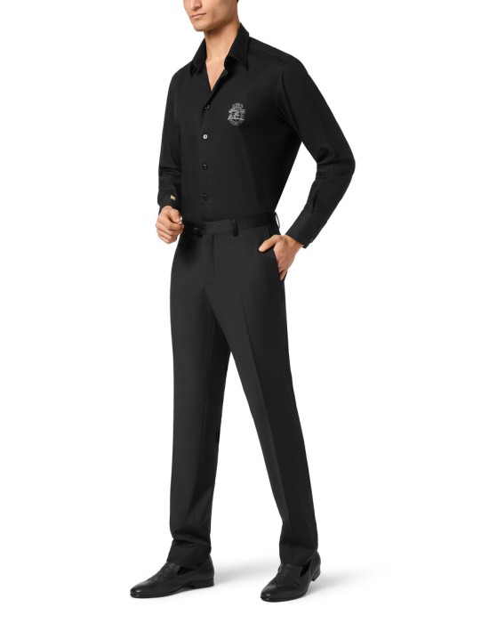 брюки прямые  из италии вид сбоку