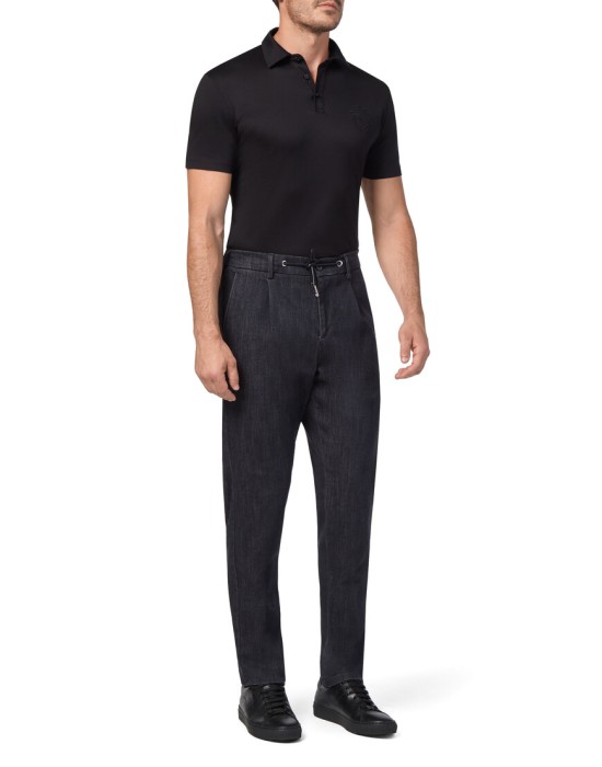 брюки прямые  из италии вид сбоку