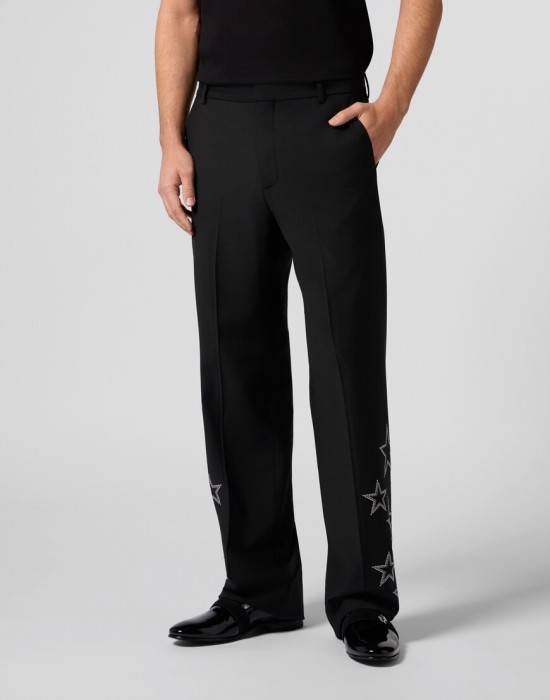 брюки прямые  от бренда philipp plein вид слева