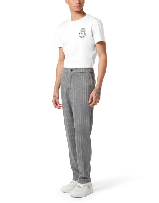 брюки прямые  из италии вид сбоку