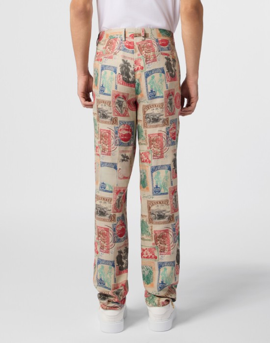 брюки прямые  из италии вид сбоку