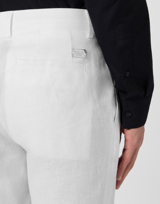 брюки прямые  из проверенных материалов спереди