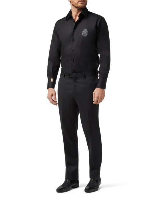 брюки прямые  из италии вид сбоку