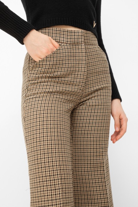 брюки  расклешенные из италии вид сбоку