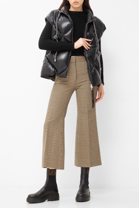 брюки  расклешенные из хлопка спереди