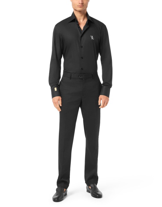 брюки зауженные  из италии вид сбоку