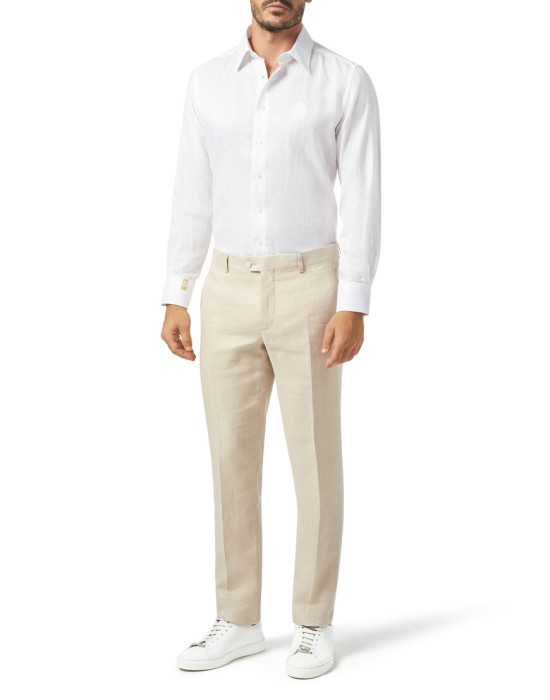 брюки зауженные  из италии вид сбоку