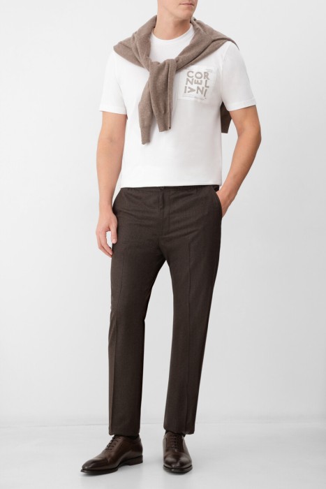 брюки  из хлопка спереди