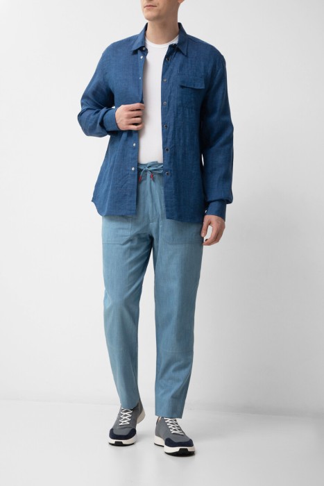 брюки  из хлопка спереди